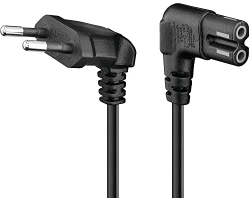 CABLEPELADO Cable de Alimentación IEC-320 Acodado - C7 | Sección 0.75 mm² | Compatible Con Samsung, Philips, LG Sony Sharp Panasonic LED TV, Sky High Tech, PS4 | Negro | 50 cm