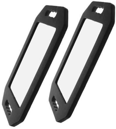 HONMEET 2 Piezas Espejo de Mano para Peluquería con Doble y Cojín de Espuma Resistente Espejo Rectangular de Alta Resolución para Corte de Cabello y Barbería para Salones Profesionales