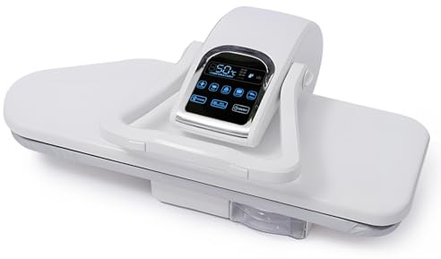 1600W Smart Steam Press Machine with LED Touch Screen and Voice Prompt, 26” Large Digital Steam Press for Clothes, Steam Iron Press with Powerful Steam Burst, Multiple Fabric Settings