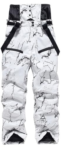 Damen Herren Skihose Langgröße Wasserdicht Schneehose Winter Winddichte Ski Hosen Für Männer Warm Gefütterte Snowboardhose Mit Verstellbarer Träger Ski Hose Skilanglaufhose Outdoorhose Mit Hosenträger
