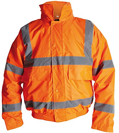 ProForce Class 3 High Visibility 300D Superior Hi-Vis Hi-Viz Bomber Jacket Coat (Medium, Orange)