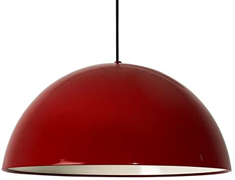 bamyum Lipeo Lampada a Sospensione Soggiorno Ø40 cm E27 Lampada da Pranzo in Metallo Decorativa Cucina Moderna Rosso