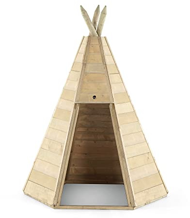 Plum Childrens Outdoor Wooden Teepee Playhouse Den Hideaway for active and imaginative play for kids 3 years plus