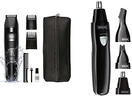 Wahl Beard Trimmer Men, Precision Glide, Hair Trimmers for Men, Mens Stubble Trimmer, Male Grooming Set & Nose Hair Trimmer, Ear Hair Trimmer, Eyebrow Trimmer