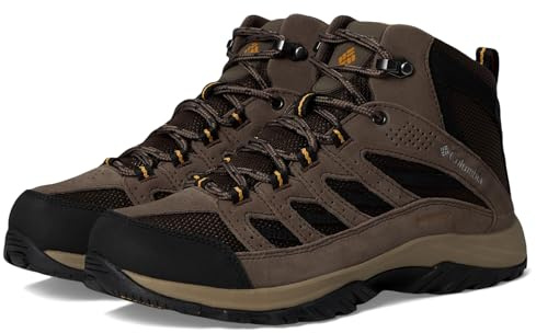 Columbia Mens Crestwood Mid Waterproof, Cordovan/Squash, 9