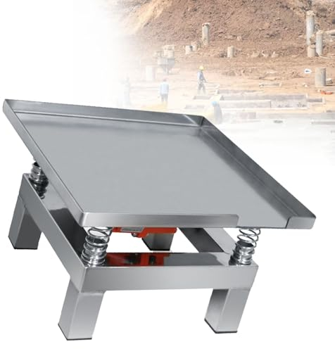 Table vibrante en béton, petit banc d'essai de vibration en béton 220 V, plate-forme compacteur en acier inoxydable pour test de vibration