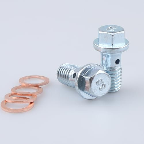AC PERFORMANCE M10x1.5 Flange Hex Head Banjo Bolt 19.5mm UHL Zinc Steel