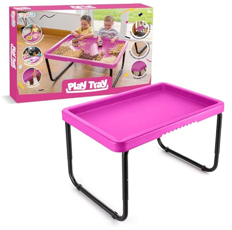 Toyrific Play Tray Activity Table for Kids, Sensory Play Tray, Kids Messy Play Table, Water and Sand Play Table, Outdoor and Indoor Use