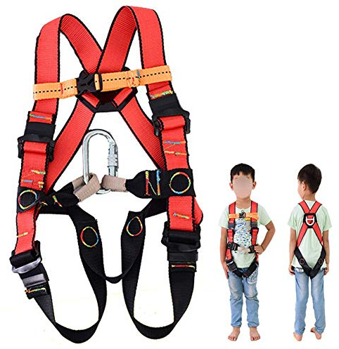 WEYIMVTO Gesamter Sicherheitsgurt, Ganzkörper-Klettergurt for Kinder, Absturzsicherungsausrüstung for das Training im Freien(M)
