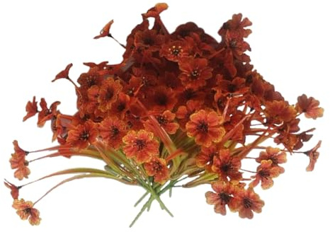 Aramox Konstgjorda Höstblommor PVC Höst Falska Blommor 10st Verklig Ser Ingen Bleknar Levande Färger för Bondgård Hem Trädgård Bröllopsfest Höstdekoration