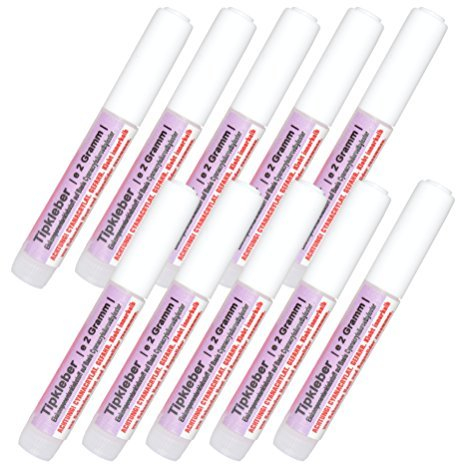 10x NAILFUN Tipkleber - Nagelkleber 2g - extra-strong