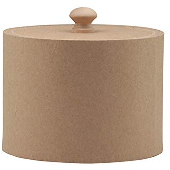 Glorex 6 2027 045 - Caja Redonda de cartón de Color Natural con Tapa de Aprox. 135 x 10 cm como Caja de Regalo para Guardar Cosas o como joyero