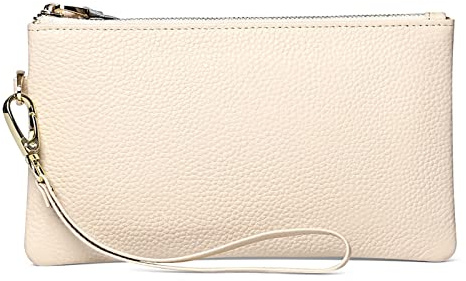 SENDEFN Bolsos De Embrague Para Mujer Cartera De Pulsera Para Teléfono Celular Para Damas De Cuero Genuino, Bloqueo Rfid