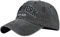 YULOONG Vintage Baseball Cap Stickerei New York Washed Denim Trucker Cap 100% Baumwolle Sonnenhut für Herren Damen Einstellbar Schwarz