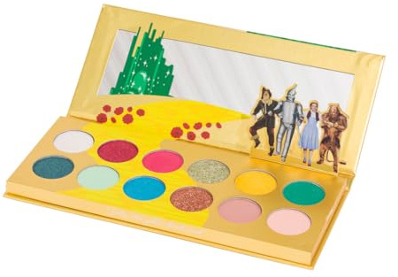 Wizard Of Oz Eyeshadow Palette | Mad Beauty | 85th Anniversary Limited Edition | 12 Shades in Matte, Shimmer & Glitter Finishes with Mirror | Collectible Pop-Up Packaging | Gift for Women