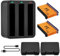 Vemico 360 X4 Akku Ladegerät Set 2 X 2500mAh 360 One X4 Akkus 3 Kanal LED X4 Ladegerät Typ-C mit und Micro-USB Ladeschnittstelle für 360 One X4 Kamera（Achtung: Nicht wasserdicht）