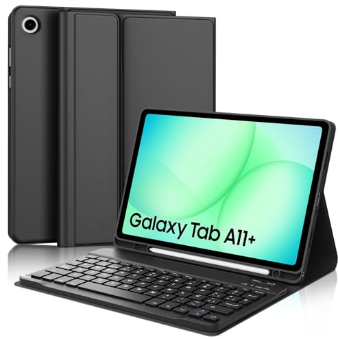 FOGARI Teclado para Samsung Tab A11 Plus 11 2025, Funda Galaxy Tab A11+ con Español Ñ Teclado Bluetooth para Tablet Samsung A11+ Plus 11 2025 SM-X230/X235/X236B, Negro