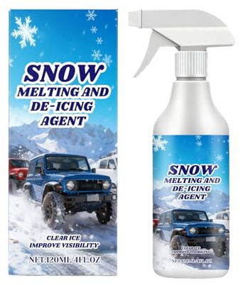 Renchey Limpiador De Parabrisas para Automóviles,120 ml Agente De Acción Rápida para La Eliminación De Hielo Y Nieve del,Agente en Spray para Derretir Hielo | para SUV, RV, Sedán, Minivan, Coche,