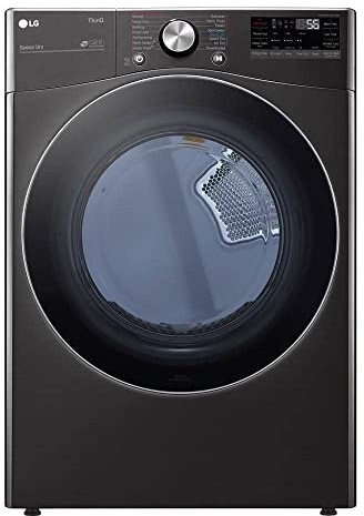 LG DLEX4200B 7.4 cu. ft. Ultra Large Capacity Smart Wi‑Fi Enabled Front Load Dryer in Black Steel with TurboSteam and Built‑in Intelligence