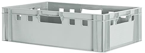 Euro Apilamiento de Plástico Caja Industrial Euro Caja Almacenamiento Eurobox E2 Gris Kingpower, Número:1