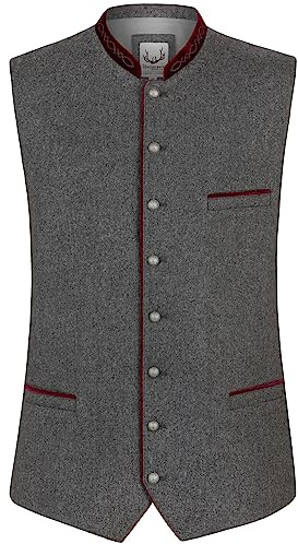Stockerpoint Fabricio Chaleco Tradicional, Burdeos, 54 para Hombre