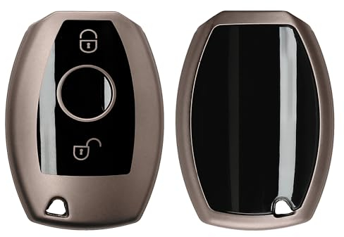 kwmobile Custodia Compatibile con Mercedes Benz con 2 tasti (solo Keyless Go) - Cover Chiavi Auto Protezione Copri Telecomando - Copertina Chiave - Copertura Gommata Silicone TPU