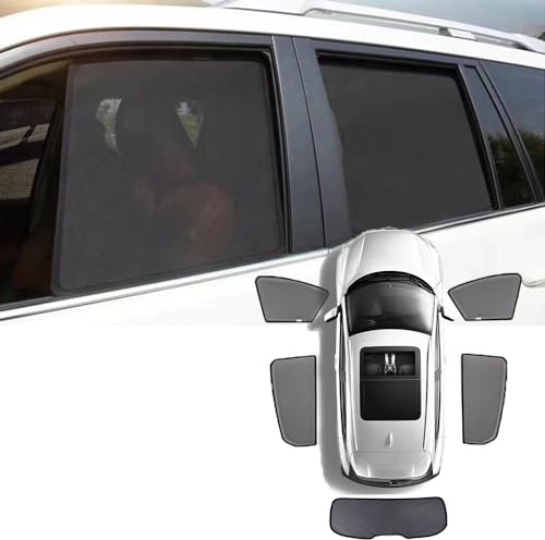 SUHNGE Magnétiques Pare-Soleil de Voiture pour Lancer Ex Evolution X 2007-2017, Rideaux Respirante pour Vitres Latérales Avant et Arrière de Voiture Entière, Bloquer Les Rayons UV Anti Moustiquaire