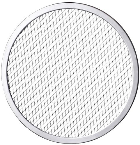 Miaoyak Grille à pizza anti-adhésive réutilisable de 20,3 à 33 cm, plaque de cuisson ronde en alliage d'aluminium sans couture