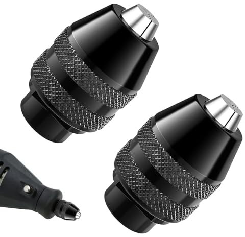NIYATA 2pcs 4486 Drill Chuck Kit for Dremel, 0.8-3.2mm Keyless Drill Chuck, Quick Change Rotary Tool Chuck, Compatible with Dremel 4486 3000 4000 7700 8200, Electric Grinding Accessories