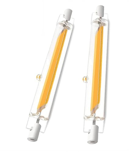 Genérico LED R7S 118 mm Bombilla regulable, 20w T3 COB equivalente a lámpara halógena de 200 W, blanca cálida 3000 K, luz 2000 LM, Illuminazione Fascio 360°,(Bianco Naturale, 2Pezz)
