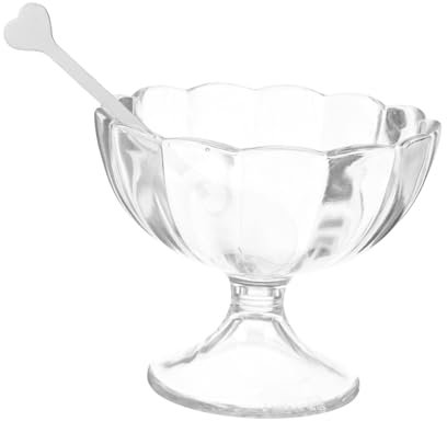 Amosfun Ciotole Per Gelato e Coppette Da Dessert Trasparenti in Plastica 200 Ml, Riutilizzabili e Leggere, Per Yogurt, Torte e Feste in Casa