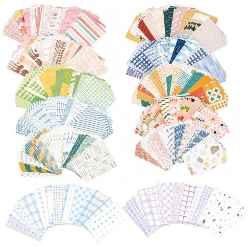 600pcs Scrapbook Paper, 12 Styles Patterned Paper for Journaling | Paper, for Decoupage/DIY Craft Kit/Junk Journal/Card Making