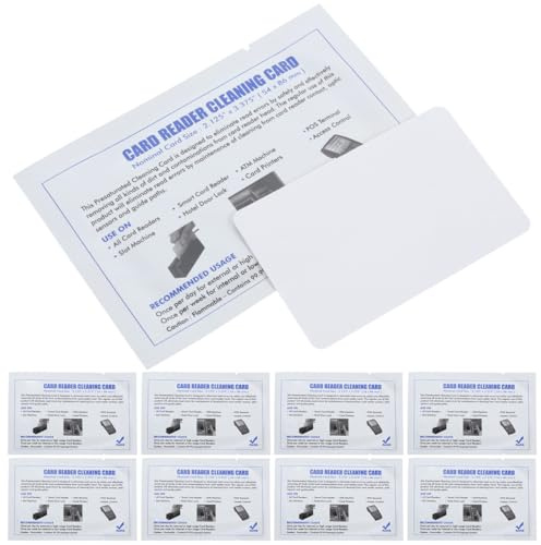 GETAJGHSD Tarjetas de Limpieza en PVC Diseño Compacto 15 Unidades para Mantenimiento para Impresoras y Lectores de Tarjetas Pos en Entornos Concurridos