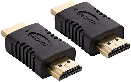 POPPSTAR 2X Adaptador de HDMI de Acoplamiento (Macho a Macho) (Full HD 1080p, 2160p 4K UHD), HDMI Cable de extensión - la conexión, Negro, contactos chapados en Oro