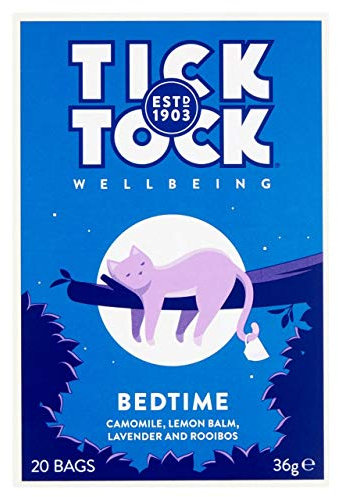 Tick Tock Wellbeing Bedtime, 20 Teabags (Pack of 4, 80 Teabags)