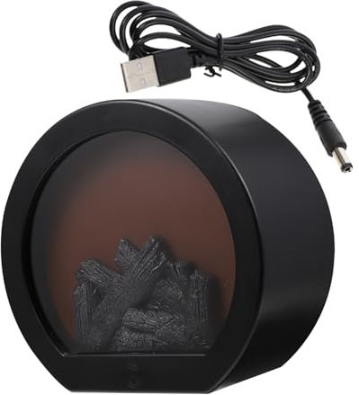 Warmhm Holzkohle-Kaminlichter Festlampe Lampenschmuck geführte Laternen Desktop-Licht Foto-Requisite Wohnkultur Kaminlaternen Vitrinenlampe Haushalt schmücken Leuchter Abs