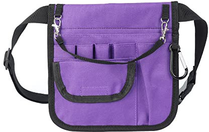 Marsupio medico regolabile con cinturo per infermiera (strumenti non inclusi) per forniture per infermiere, viola