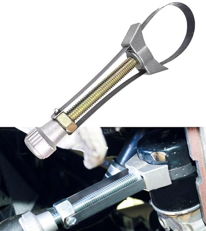 Flaconi Chiave Filtro Olio Auto,Chiave per Filtro Olio,Chiave Filtro Olio Auto,Chiave per Filtro Olio Regolabile,Chiave per Filtri dell'olio con Fascia in Acciaio,Adatto per Auto,Moto,Camion