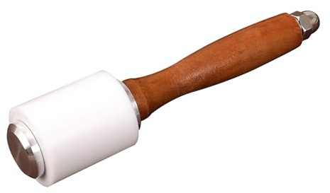 WUTA Lederschnitzhammer, 460g Nylon Hammerhammer,Holzgriff Gummi Hammer DIY-Werkzeug für Lederhandwerksstanze
