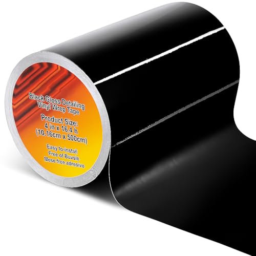 Strehknewen Pellicola Auto Nera Opaca 10cm x 6m – Pellicola Adesiva in PVC per Carrozzeria, Interni e Cerchioni – Resistente ai Raggi UV, Impermeabile, Senza Bolle, Rimovibile Senza Residui