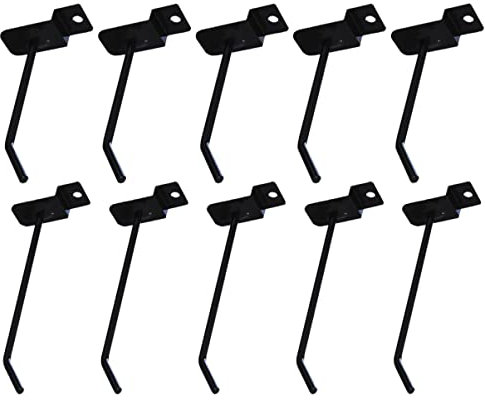 LAPYAPPE 12pcs Display Hooks Heavy Duty Pegboard Hangers for Grocery Store Black Shelf Hooks for Practical Organization and Display