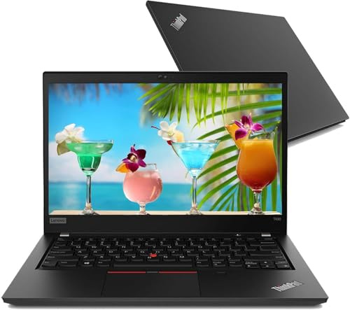 Lenovo ThinkPad T490 - Computer portatile, 14 HD aziendale, Intel Core i5-8365u, 16 GB di RAM, 256 GB di SSD, Type-C, HDMI, tastiera QWERTY US, Win11 Pro (rinnovato)