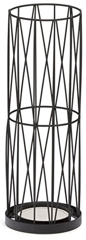 Mango Steam Pluvian Soakstone Paragüero de Metal (Regular, Negro)