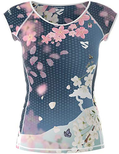 SMMASH Camicia Funzionale Camicia da Donna A Compressione Camicia Sportiva A Manica Corta Traspirante con Tecnologia Seconda Pelle Fitness Top Outdoor