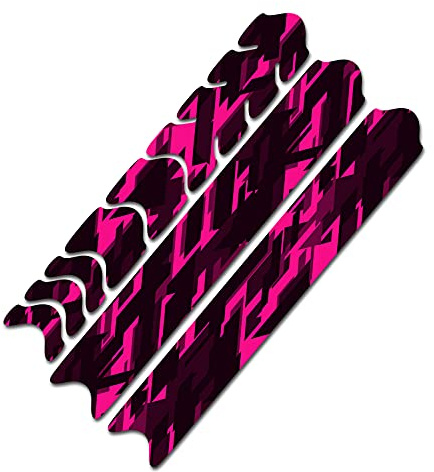 AlphaShield Bicycle Frame Protector Chain Stays Protection Film Sticker Frame Protection Carbon MTB BMX Paint Protection Film K099 (15 Future Neon Pink)