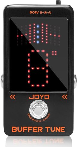 JOYO Buffer & Tuner Guitar Pedal, ±1 Cent Accuracy with LED Display & Analog Buffer Circuit, DC Output, True Bypass (Buffer Tune JF-19)