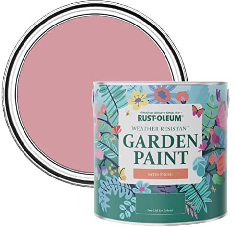 Rust-Oleum Pink Mould-Resistant Garden Paint In Satin Finish - Dusky Pink 2.5L