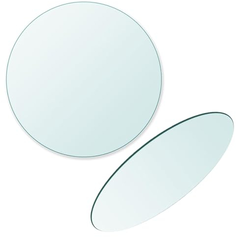 Tapa De Cristal for Mesa Redonda en Varias Medidas con Forma Circular Vidrio Cristal Transparente Alto Brillo, for Mesa De Centro, Cristales A Medida, Mesa Redonda Comedor, Comedor Redondo(55CM(22INCH