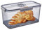 Bread Storage Containers - Bread Container Airtight Time Recording Bread Box with Lid, Plastic Bread Storage Box with Air Valve, Bread Loaf Keeper For Bun Bagel Sandwich Grey Bread