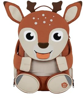 Affenzahn Amigo grande mochila infantil sostenible 3-5 años guardería 8L funcional y divertida Cervatillo - Marrón